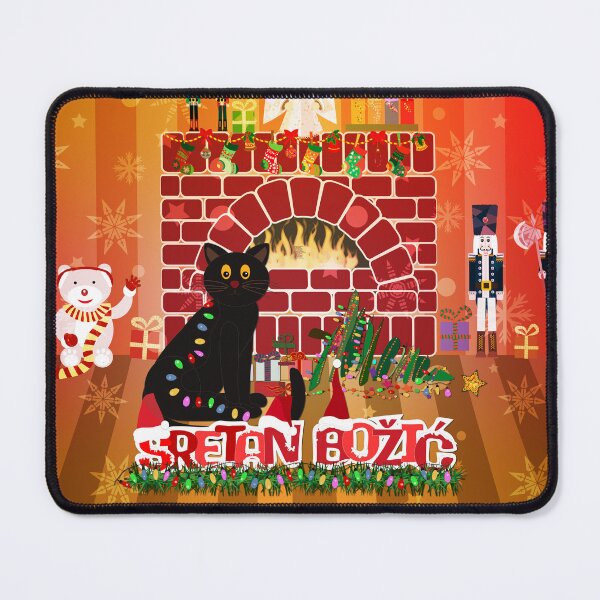 Item preview, Naughty Cat "Sretan Božić" designed and sold by MC Art Studio.