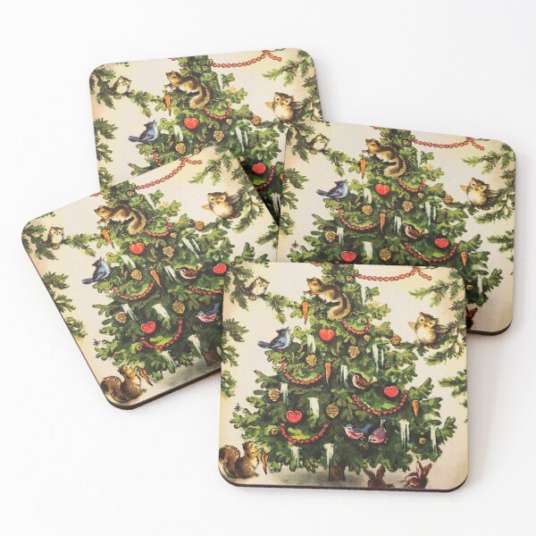 Item preview, Woodland Critters Vintage Christmas Tree designed and sold by DigitalEffects.