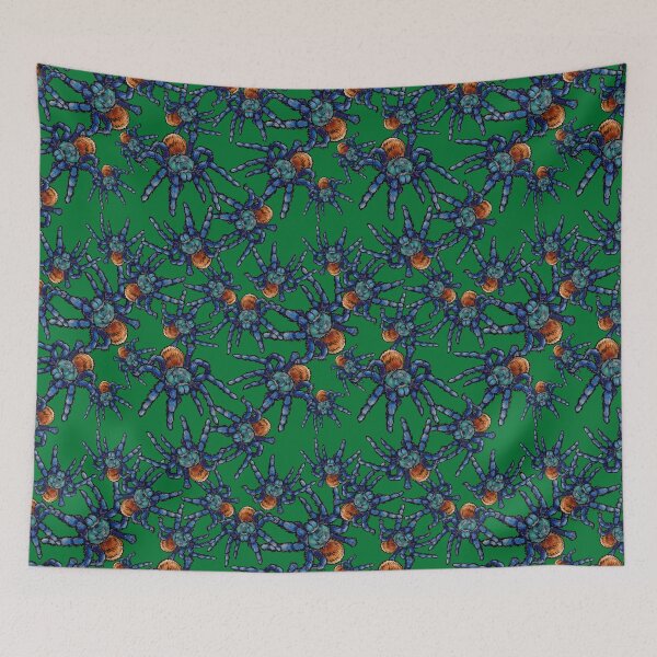 Item preview, Greenbottle Blue Tarantula All Over Print (Black Outline) designed and sold by RJKpoyp.