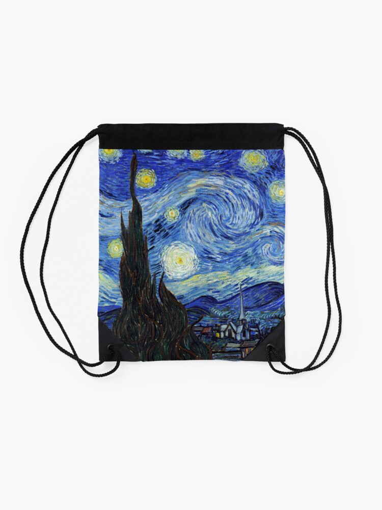 Drawstring Bag, Vincent van Gogh - Starry Night designed and sold by irinatsy