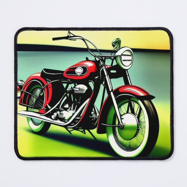 Item preview, Vintage Red Motorcycle Poster designed and sold by BAYFAIRE.