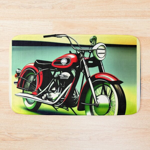Item preview, Vintage Red Motorcycle Poster designed and sold by BAYFAIRE.