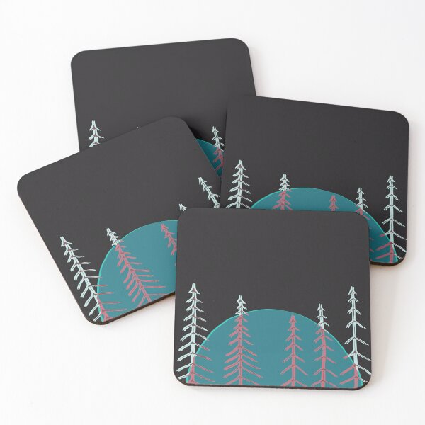 Item preview, Modern trees, Sunset, Spruce designed and sold by ABCco.
