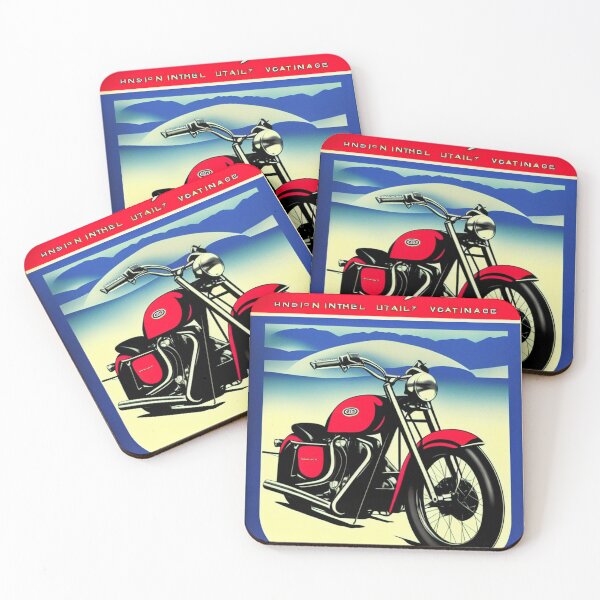 Item preview, 80s Vintage Red Motorcycle Poster designed and sold by BAYFAIRE.