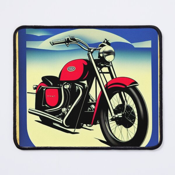 Item preview, 80s Vintage Red Motorcycle Poster designed and sold by BAYFAIRE.