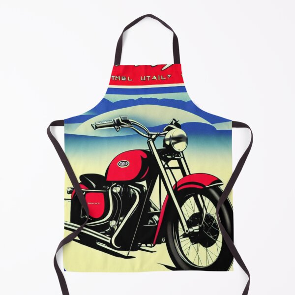 Item preview, 80s Vintage Red Motorcycle Poster designed and sold by BAYFAIRE.