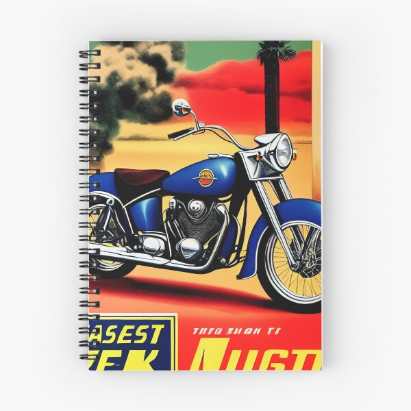 Item preview, Vintage Metallic Blue Motorcycle Poster designed and sold by BAYFAIRE.