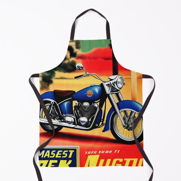 Item preview, Vintage Metallic Blue Motorcycle Poster designed and sold by BAYFAIRE.