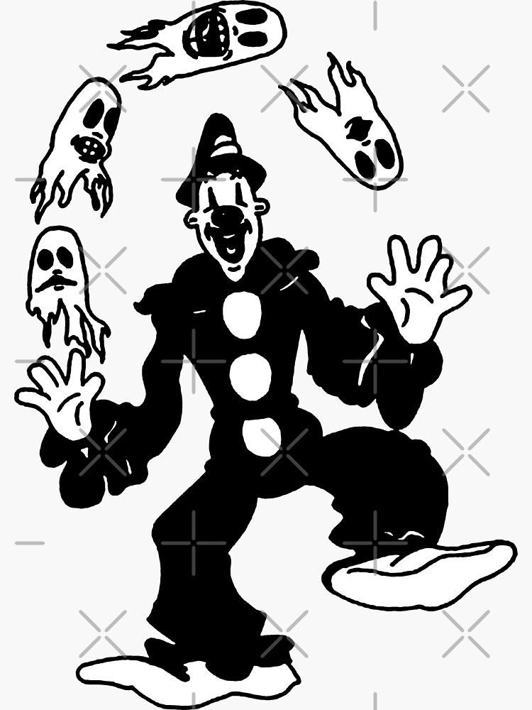 Clown Clipart schwarz und weiß