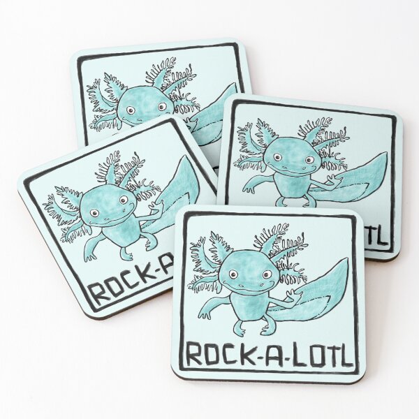 Item preview, Funny Axolotl art, Axolotl Pun, Rock Music, Rock a lotl Axolotl designed and sold by badlydrawnbabe.