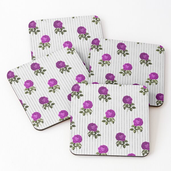 Item preview, White with purple roses designed and sold by pnkpopcorn.