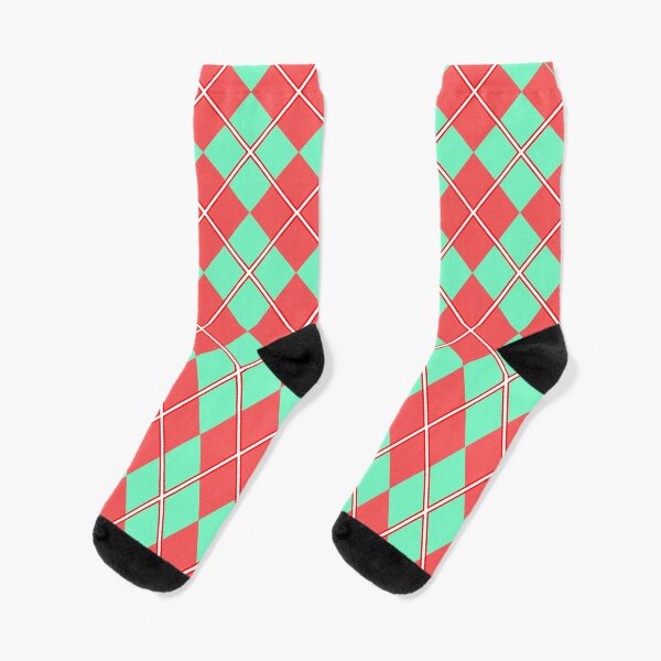 Item preview, Red and Green Christmas Argyle designed and sold by SOCKSbySBD.