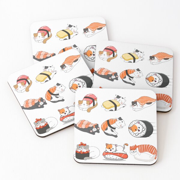 Item preview, Sushi cats stickers designed and sold by Marijadeco.
