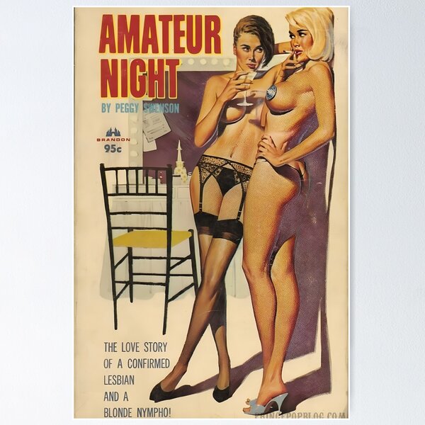 Item preview, Amateur Night pulp novel cover designed and sold by ThePostcardShop.