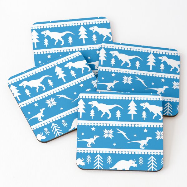 Item preview, Another Dinosaur Fair Isle Pattern (Blue) designed and sold by Zia Frazier.