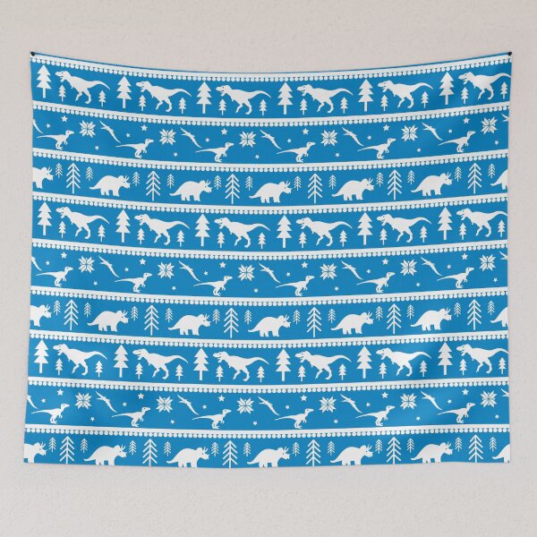 Item preview, Another Dinosaur Fair Isle Pattern (Blue) designed and sold by Zia Frazier.