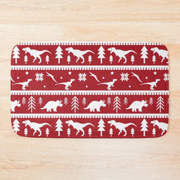 Item preview, Another Dinosaur Fair Isle Pattern (Red) designed and sold by Zia Frazier.