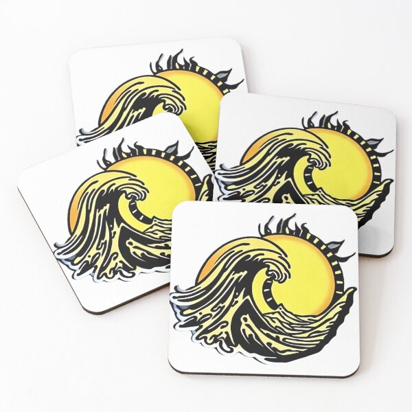 Item preview, Wave & Sun Sticker designed and sold by MuffinMeng ⭐⭐⭐⭐⭐.