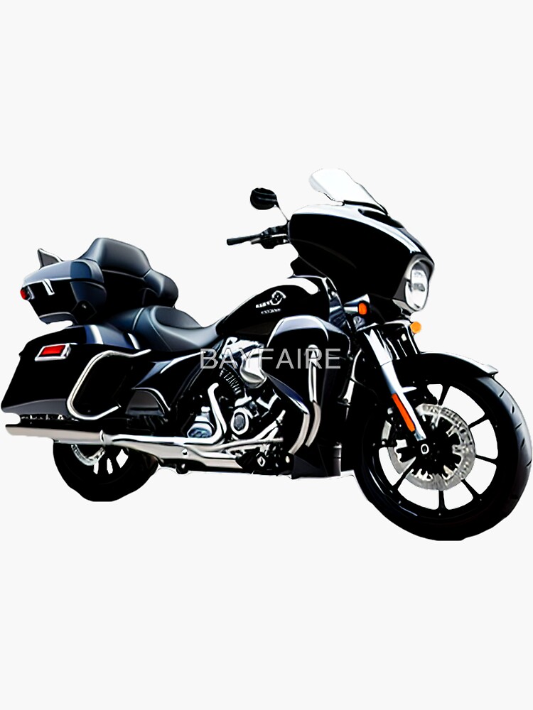 "Classic Cruiser Motorcycle Sticker" Sticker for Sale by BAYFAIRE