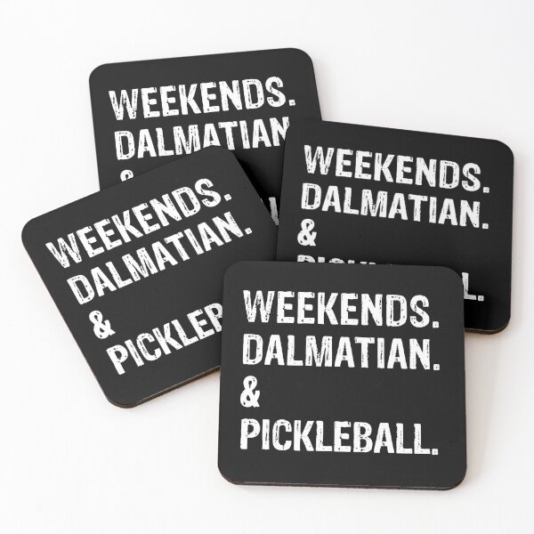 Item preview, Weekends Dalmatian and Pickleball Funny Dog Gift  designed and sold by Guarddogdrive.