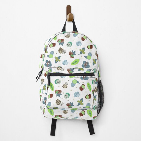 Item preview, Tropical Fruit in Lime and Blue on a White Background designed and sold by MarcyBrennanArt.
