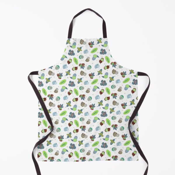 Item preview, Tropical Fruit in Lime and Blue on a White Background designed and sold by MarcyBrennanArt.