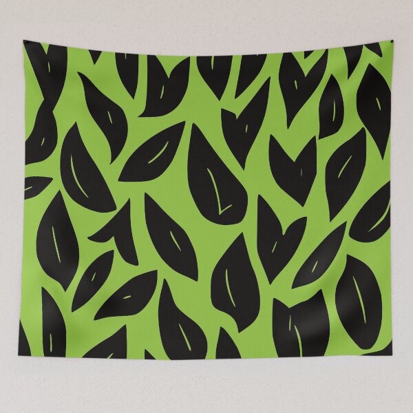 Item preview, Fall Leaves 2, Geometric Design In Black And Green. designed and sold by I-Desire.