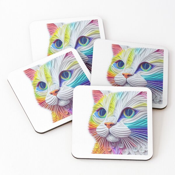Item preview, Paper Quilled Rainbow Cat designed and sold by cardinalhill.
