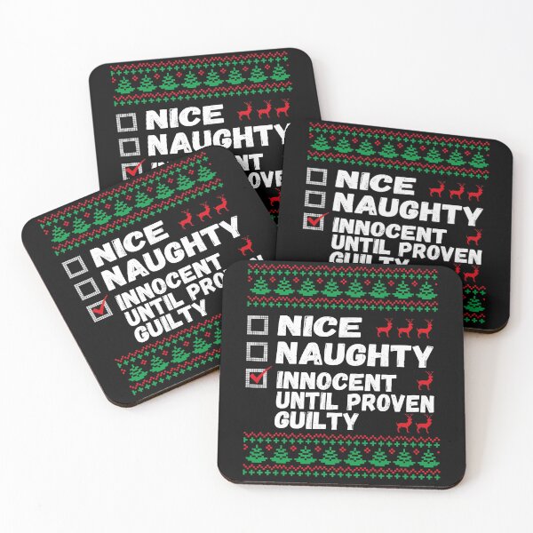 Item preview, Nice Naughty Innocent Until Proven Guilty - Naughty or Nice Christmas List designed and sold by smailjr.