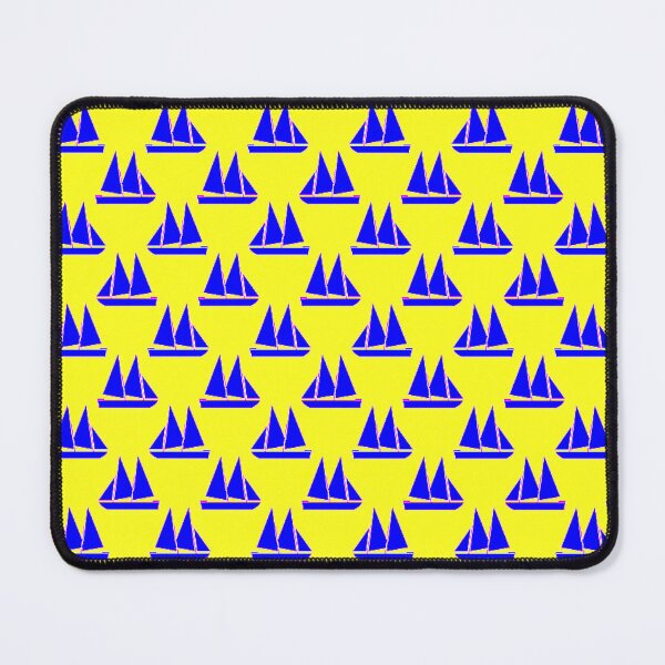 Item preview, Yellow Blue Sail Boats designed and sold by ChristinasMess.