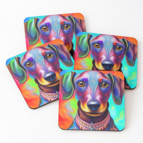 Item preview, Tribal Dachshund Dog Art 2 designed and sold by DiatomDesigns.