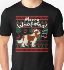 Cavalier King Charles Spaniel Merry Woofmas, Ugly Christmas Sweater Unisex T-Shirt