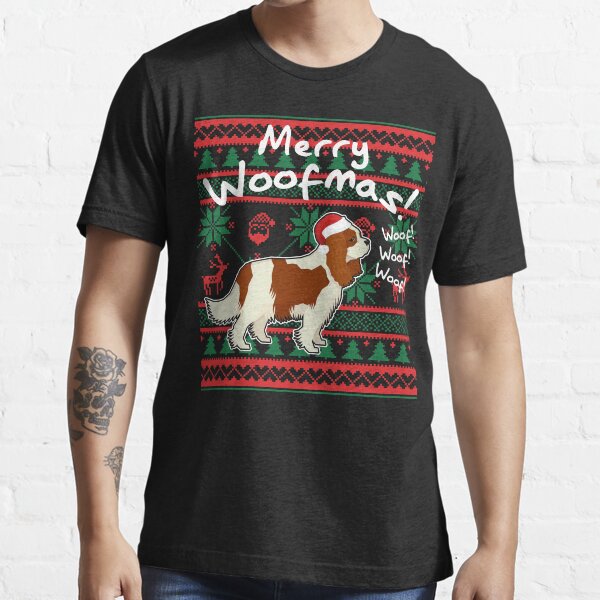 Cavalier King Charles Spaniel Merry Woofmas, Ugly Christmas Sweater Essential T-Shirt
