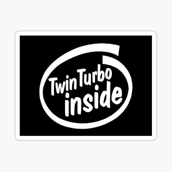 "twin turbo" Sticker for Sale by druenat | Redbubble