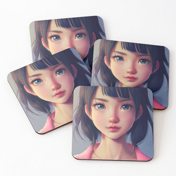 Item preview, Anime style portrait of a cute girl designed and sold by Artaverse.