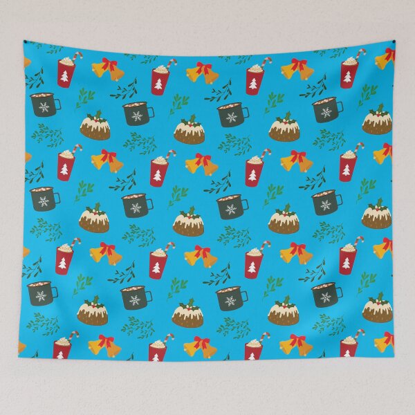 Item preview, Christmas Coffee Cake and Hot Chocolate Cocoa Print Pattern designed and sold by CharJens.