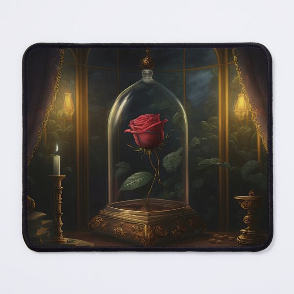 Item preview, Red rose under glass dome illustration designed and sold by justinasv775.