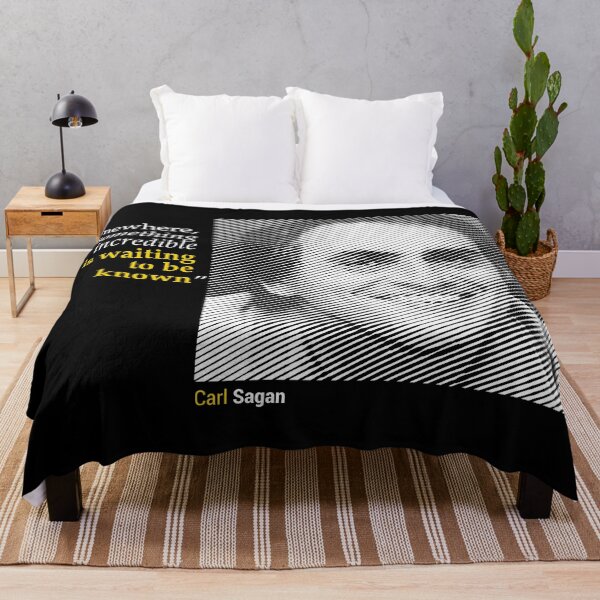 Item preview, Carl Sagan's Portrait with a Creativity Quote (inverse) designed and sold by emotica.