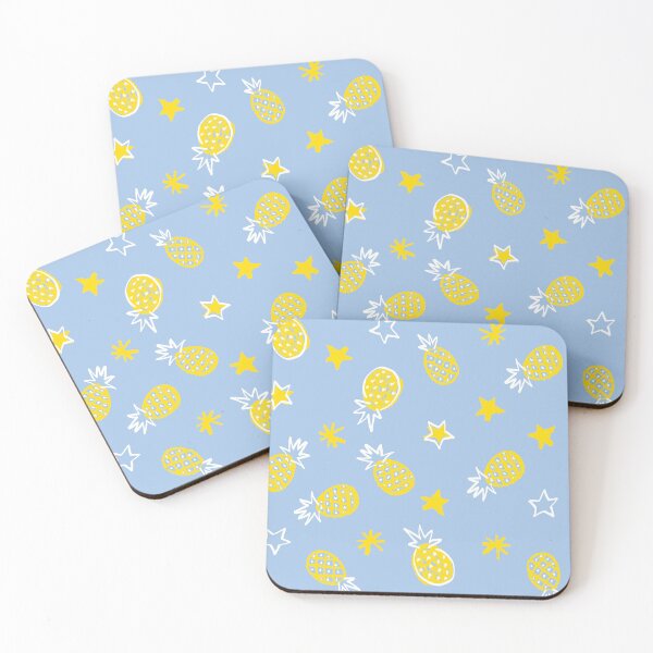 Item preview, Light Blue Starry Pineapples designed and sold by Carolina Diaz.