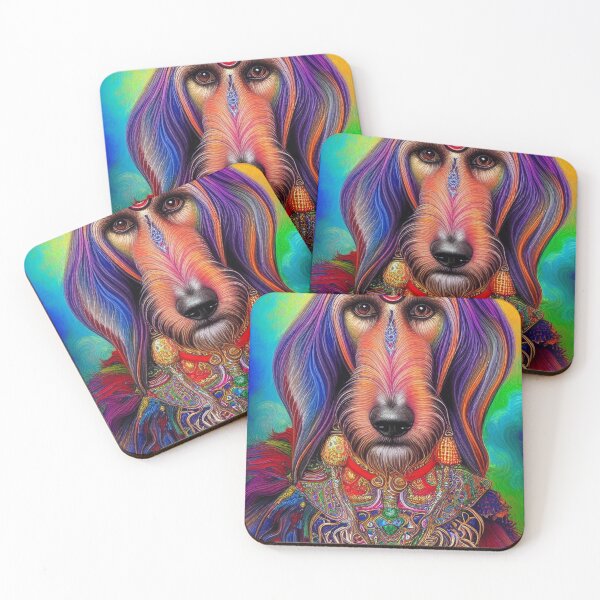 Item preview, Tribal Afghan Hound Dog Art 1 designed and sold by DiatomDesigns.