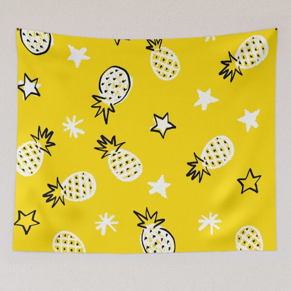 Item preview, Yellow Starry Pineapples designed and sold by Carolina Diaz.