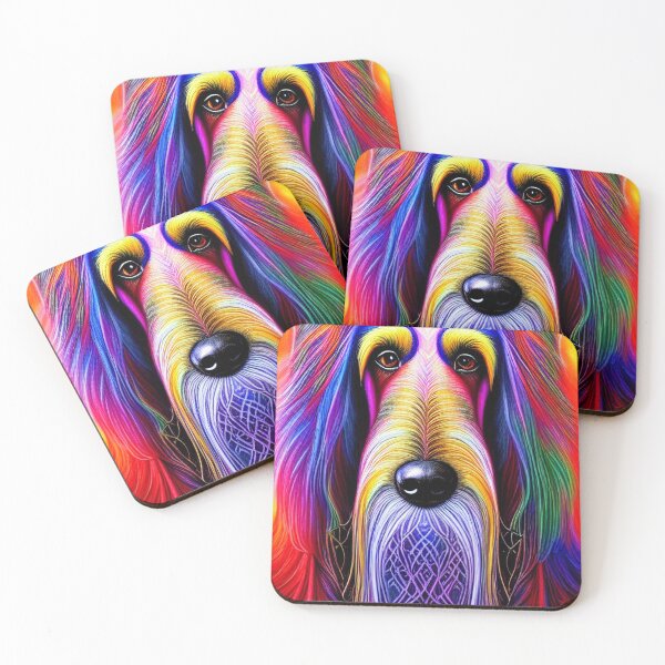 Item preview, Tribal Afghan Hound Dog Art 2 designed and sold by DiatomDesigns.