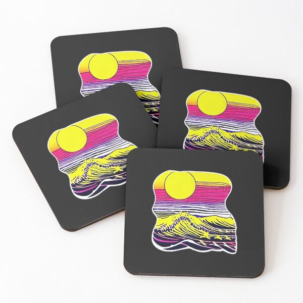 Item preview, Wave & Sun Sticker designed and sold by MuffinMeng ⭐⭐⭐⭐⭐.