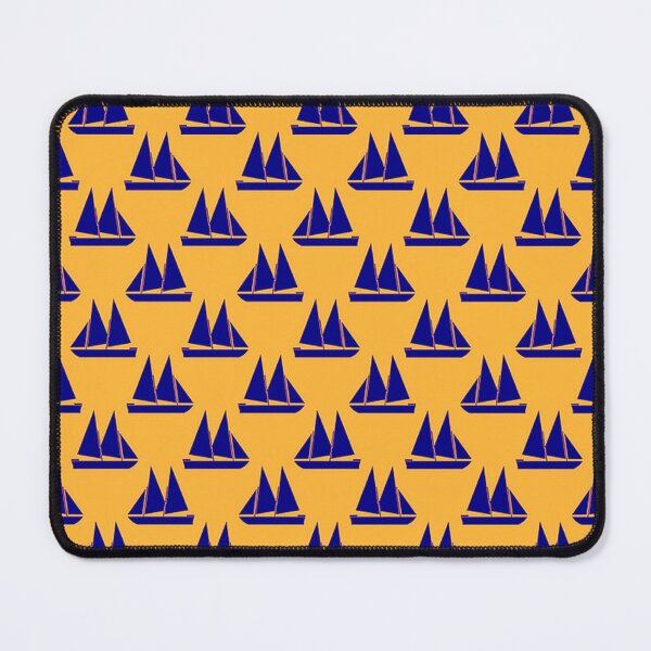 Item preview, Tangerine Orange Royal Blue Sail Boats designed and sold by ChristinasMess.