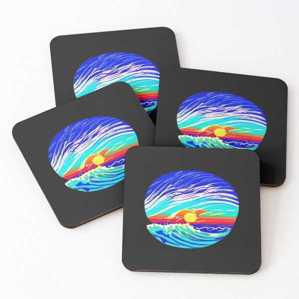 Item preview, Wave & Sun Sticker designed and sold by MuffinMeng ⭐⭐⭐⭐⭐.