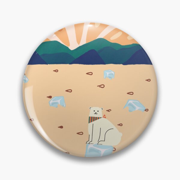 Item preview, Polar bear on orange sea designed and sold by SkyisBright.