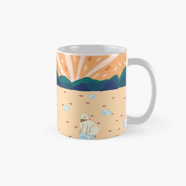 Item preview, Polar bear on orange sea designed and sold by SkyisBright.