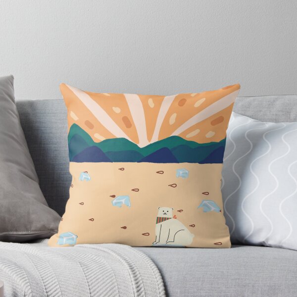 Item preview, Polar bear on orange sea designed and sold by SkyisBright.