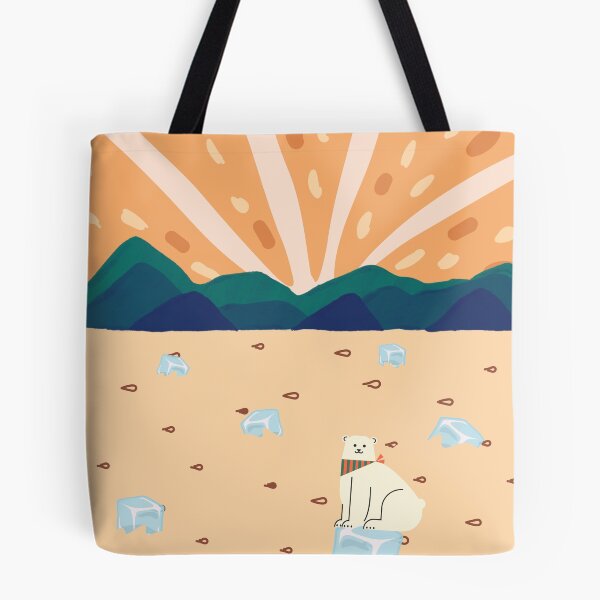 Item preview, Polar bear on orange sea designed and sold by SkyisBright.