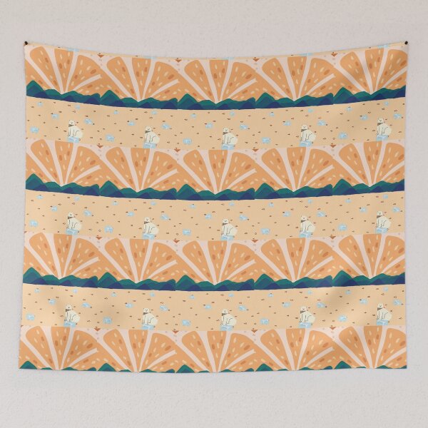 Item preview, Polar bear on orange sea designed and sold by SkyisBright.